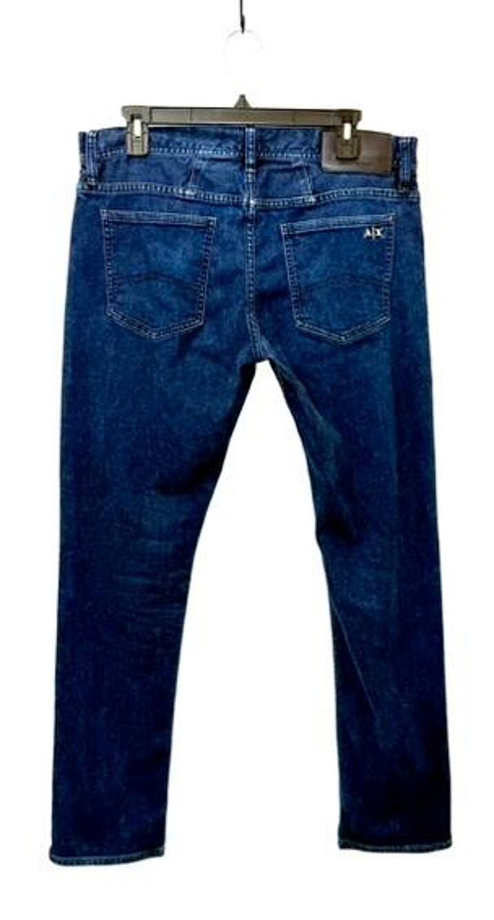 Armani Exchange Mens Jeans Size 36 Skinny Fit Dark Wash Blue Denim Stretch